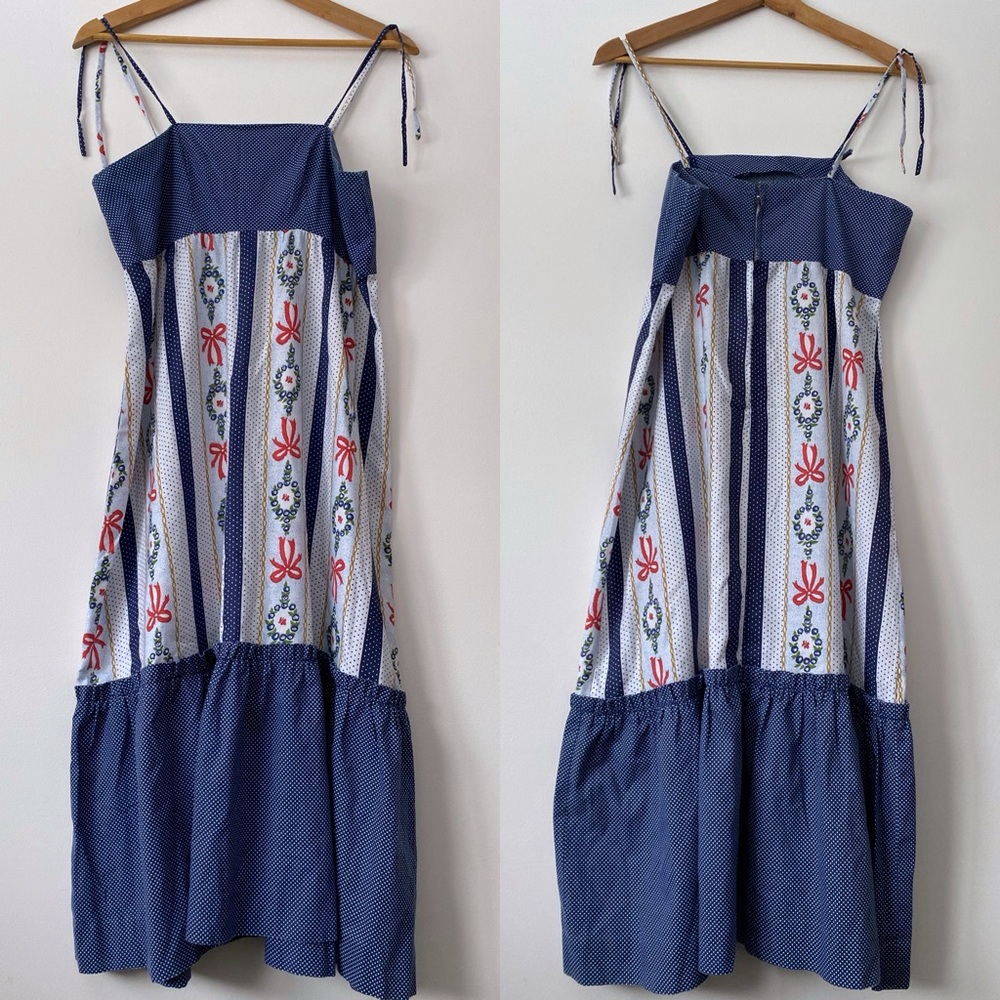 Vintage Tiered Striped Polka Dot Sundress from Flamboyant Dress Shop